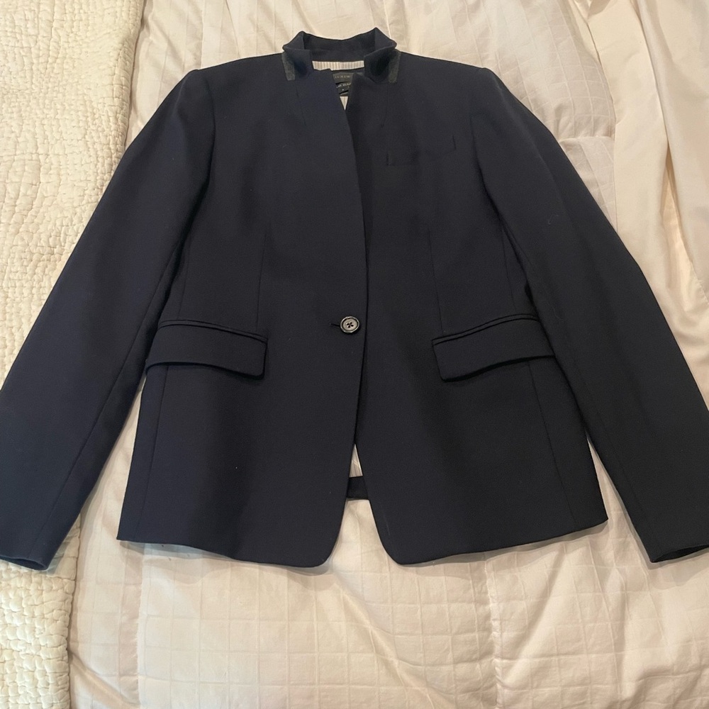 Navy Jcrew Regent Wool Blazer